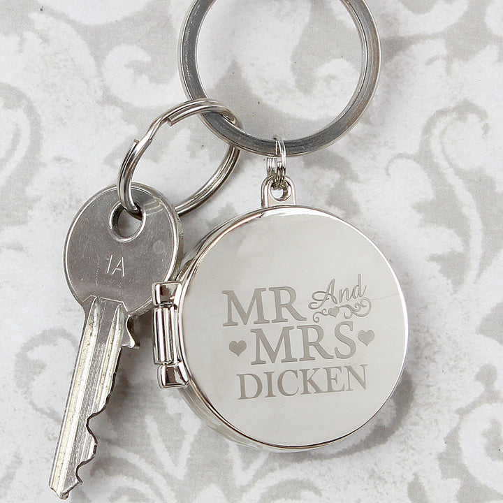 Personalised Mr And Mrs Photo Keyring - part of the Gifts Finder Personalised Keyrings collection