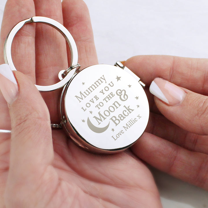 Buy Personalised To The Moon And Back...Photo Keyring at www.giftsfinder.co.uk