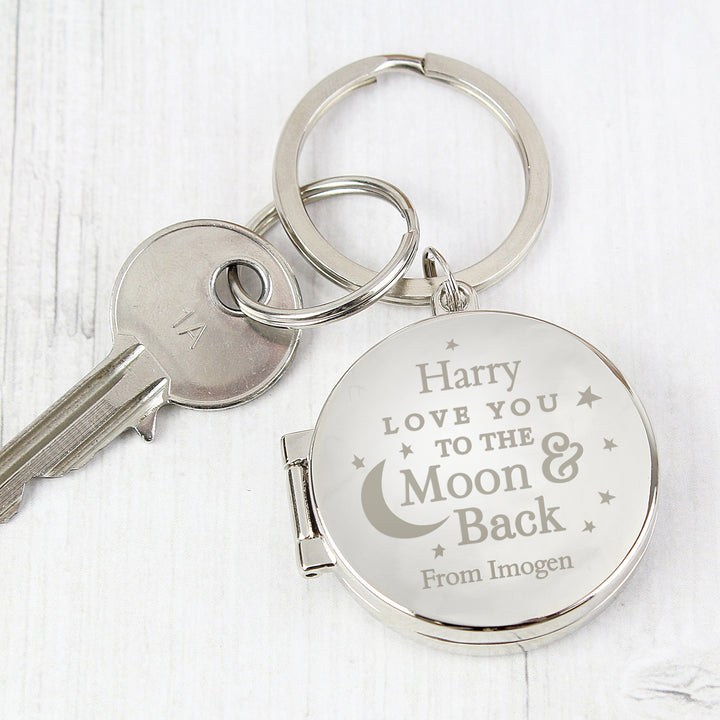 Personalised To the Moon and Back...Photo Keyring in gift category Personalised Keyrings