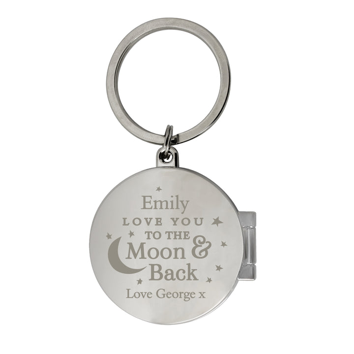 Buy Personalised To The Moon And Back...Photo Keyring at www.giftsfinder.co.uk