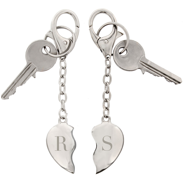 Buy Personalised Initials Two Hearts Keyring at www.giftsfinder.co.uk