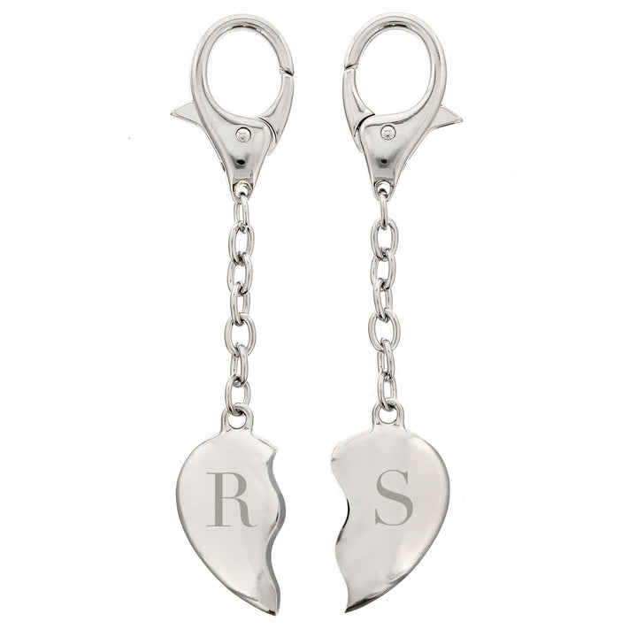 Buy Personalised Initials Two Hearts Keyring at www.giftsfinder.co.uk