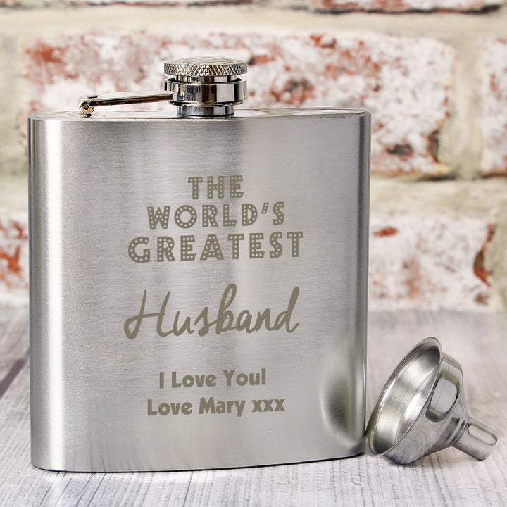 Buy Personalised 'The World's Greatest' Hip Flask at www.giftsfinder.co.uk