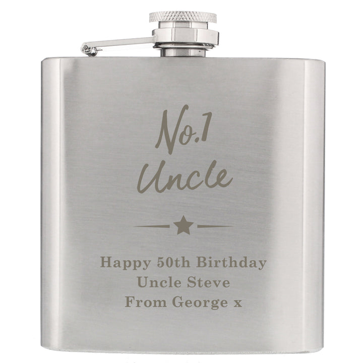 Buy Personalised No.1 Hip Flask at www.giftsfinder.co.uk