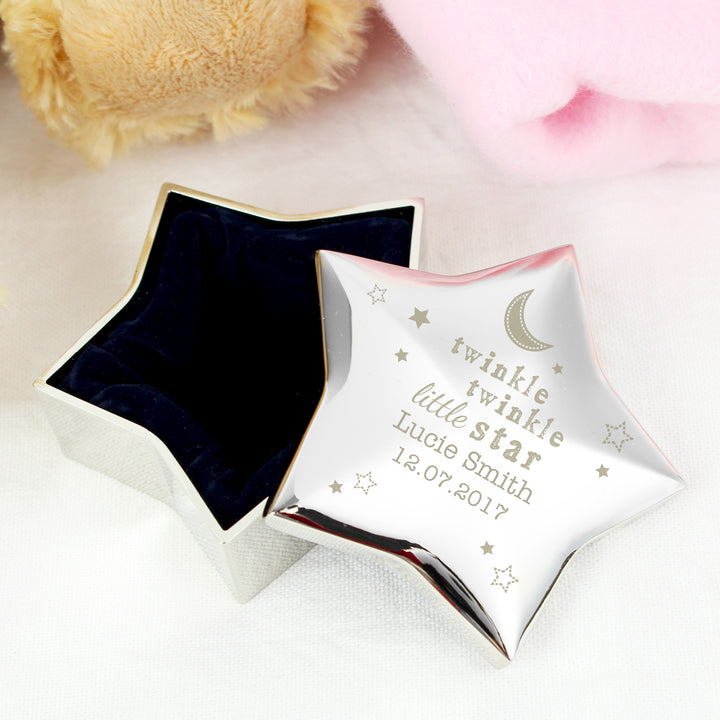 Buy Personalised Twinkle Twinkle Star Trinket Box at www.giftsfinder.co.uk