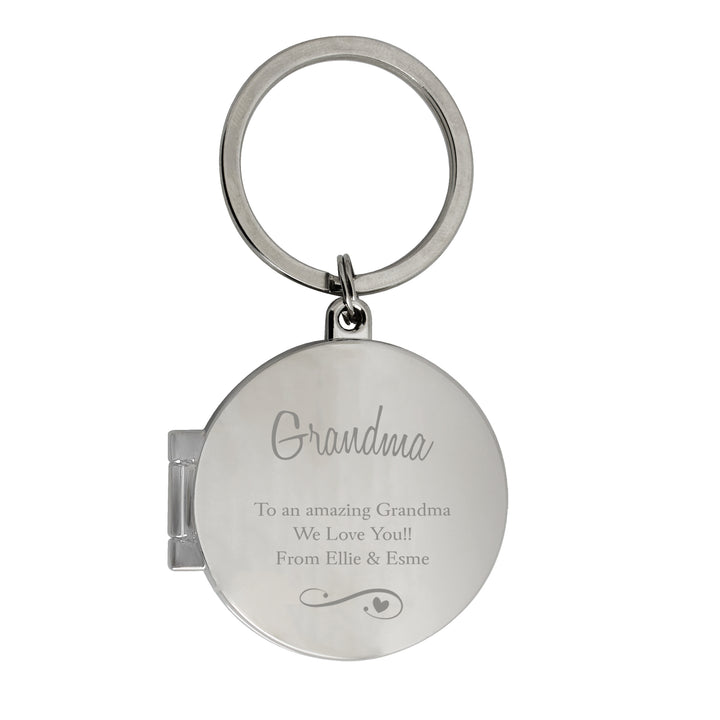 Buy Personalised Swirls & Hearts Photo Keyring at www.giftsfinder.co.uk