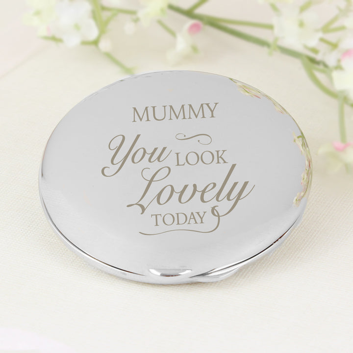 Buy Personalised You Look Lovely Compact Mirror at www.giftsfinder.co.uk