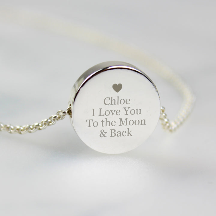 Buy Personalised Any Message Disc Necklace at www.giftsfinder.co.uk