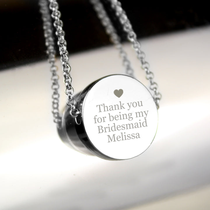 Buy Personalised Any Message Disc Necklace at www.giftsfinder.co.uk