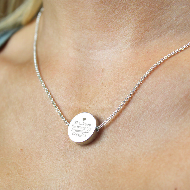 Buy Personalised Any Message Disc Necklace at www.giftsfinder.co.uk