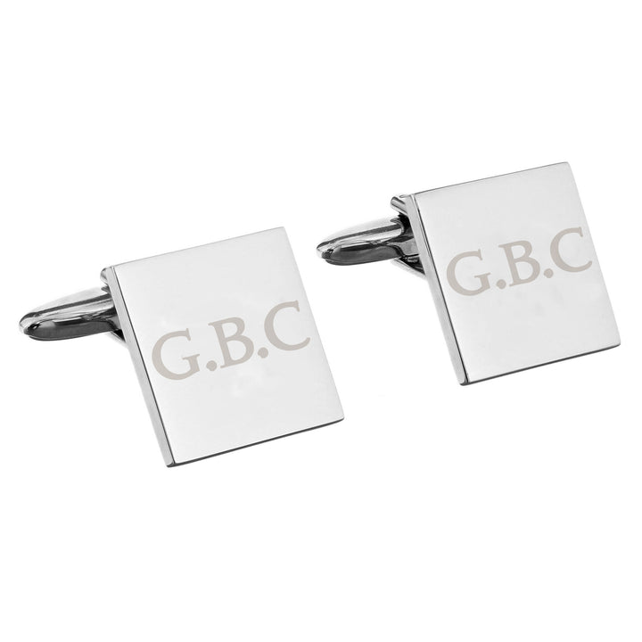 Buy Personalised Initials Square Cufflinks at www.giftsfinder.co.uk