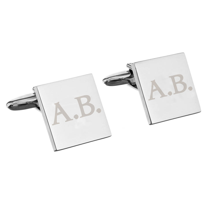 Buy Personalised Initials Square Cufflinks at www.giftsfinder.co.uk