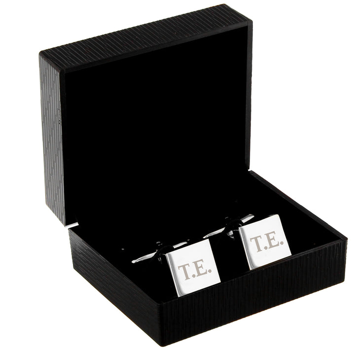 Buy Personalised Initials Square Cufflinks at www.giftsfinder.co.uk