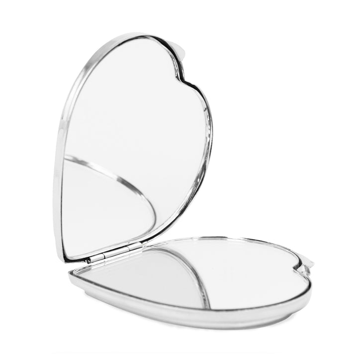 Personalised Swirls & Hearts Diamante Heart Compact Mirror - part of the Gifts Finder Personalised Compact Mirrors collection