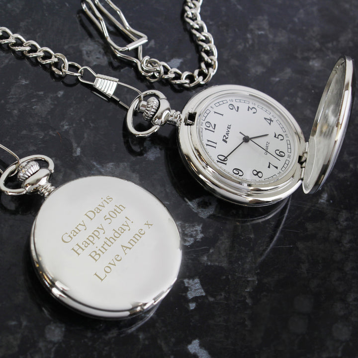 Buy Personalised Formal Pocket Fob Watch at www.giftsfinder.co.uk