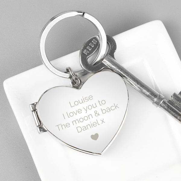 Personalised Heart Photoframe Keyring - part of the Personalised Ornaments & Keepsakes collection