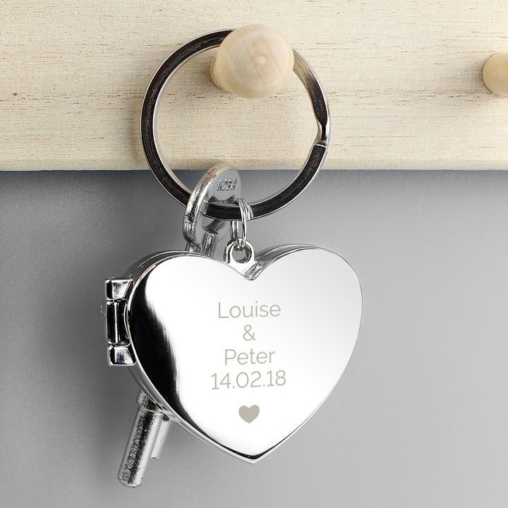 Buy Personalised Heart Photoframe Keyring at www.giftsfinder.co.uk