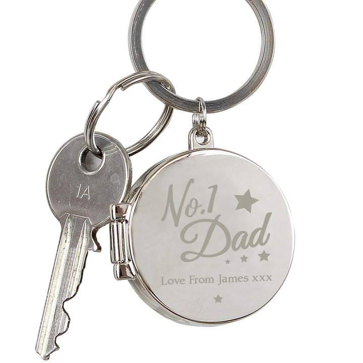 Personalised No.1 Dad Photo Keyring - part of the Gifts Finder Personalised Keyrings collection