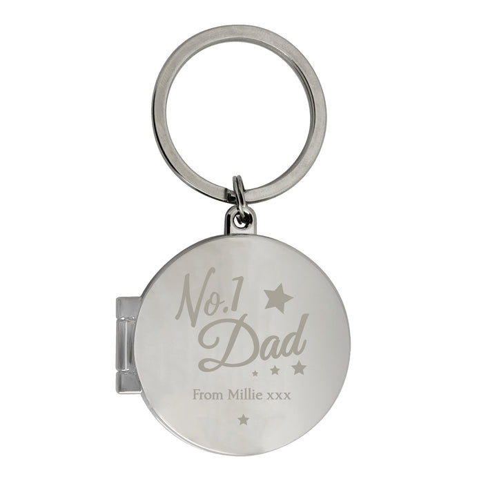 Personalised No.1 Dad Photo Keyring - part of the Gifts Finder Personalised Keyrings collection