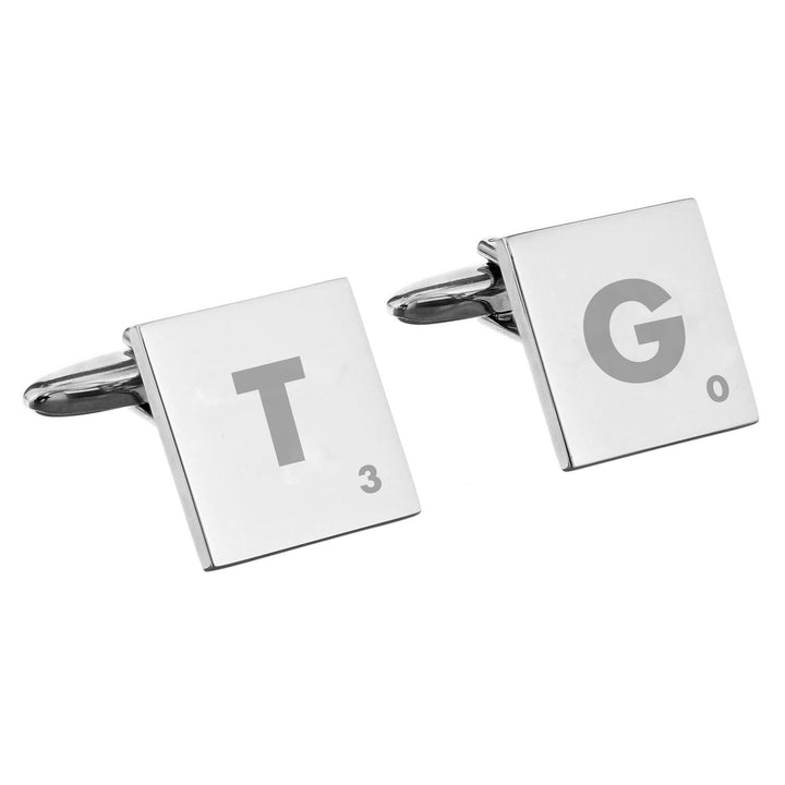 Buy Personalised Initials and Age Square Cufflinks at www.giftsfinder.co.uk