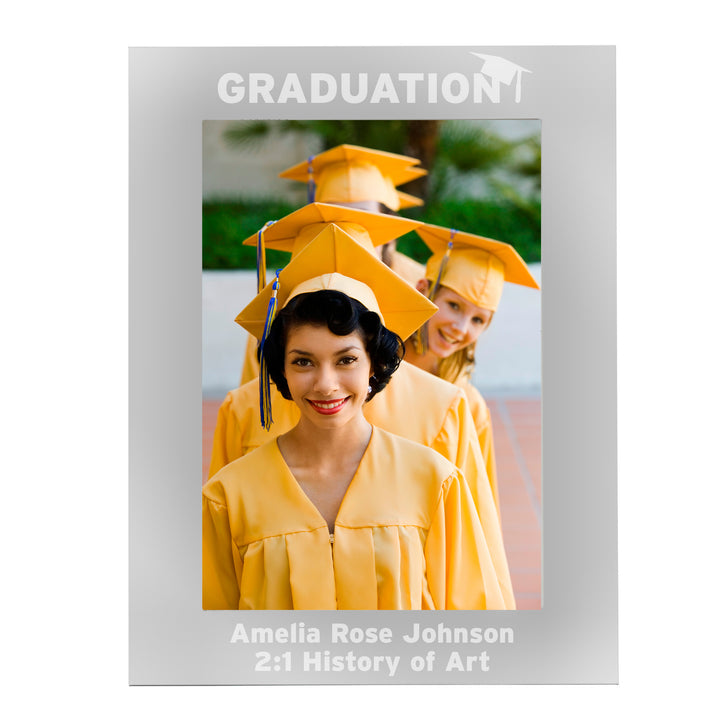 Buy Personalised Graduation 7x5 Silver Photo Frame at www.giftsfinder.co.uk