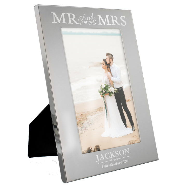 Buy Personalised Mr & Mrs 6x4 Silver Photo Frame available now at www.giftsfinder.co.uk