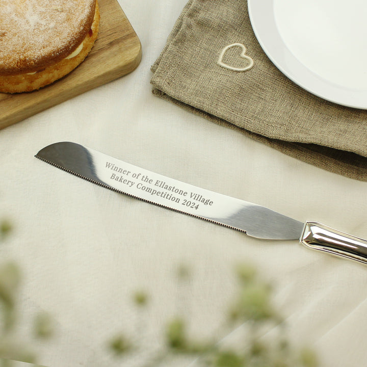 Buy Personalised Modern Cake Knife at www.giftsfinder.co.uk