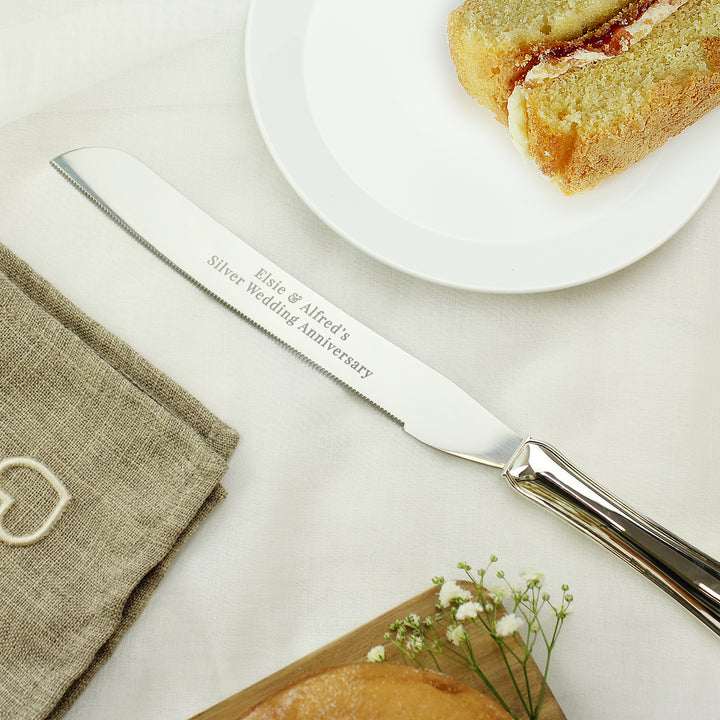 Buy Personalised Modern Cake Knife at www.giftsfinder.co.uk