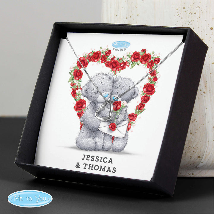 Buy Personalised Me to You Valentine Sentiment Heart Necklace and Box at www.giftsfinder.co.uk