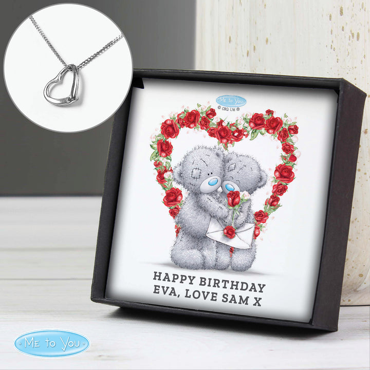 Buy Personalised Me to You Valentine Sentiment Heart Necklace and Box at www.giftsfinder.co.uk