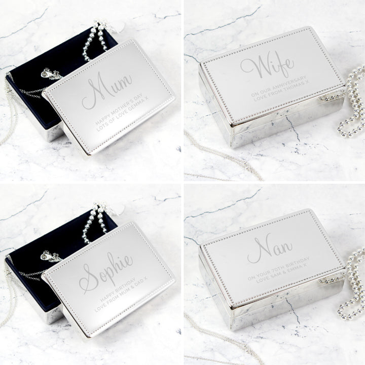 Buy Personalised Rectangular Jewellery Box at www.giftsfinder.co.uk