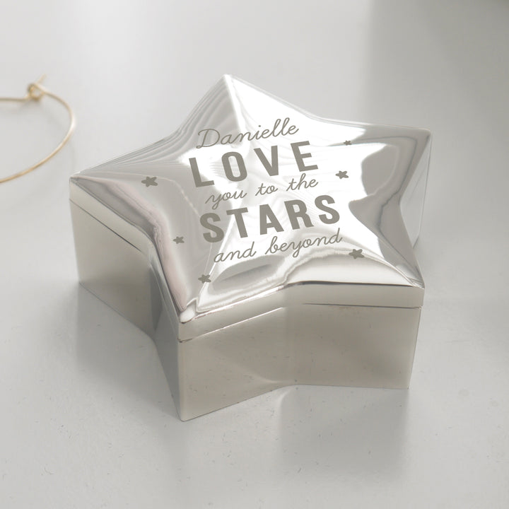 Buy Personalised Love You To The Stars Star Trinket Box at www.giftsfinder.co.uk