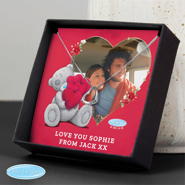 Buy Personalised Me To You Valentines Photo Upload Sentiment Silver Tone Necklace and Box available now at www.giftsfinder.co.uk