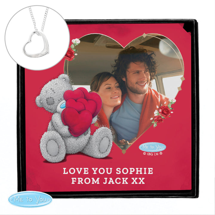 Buy Personalised Me To You Valentines Photo Upload Sentiment Silver Tone Necklace and Box available now at www.giftsfinder.co.uk