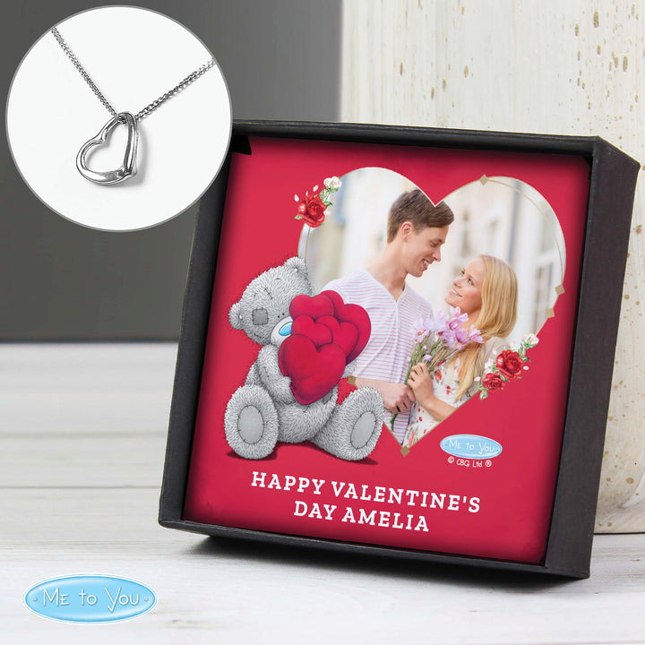 Buy Personalised Me To You Valentines Photo Upload Sentiment Silver Tone Necklace and Box available now at www.giftsfinder.co.uk