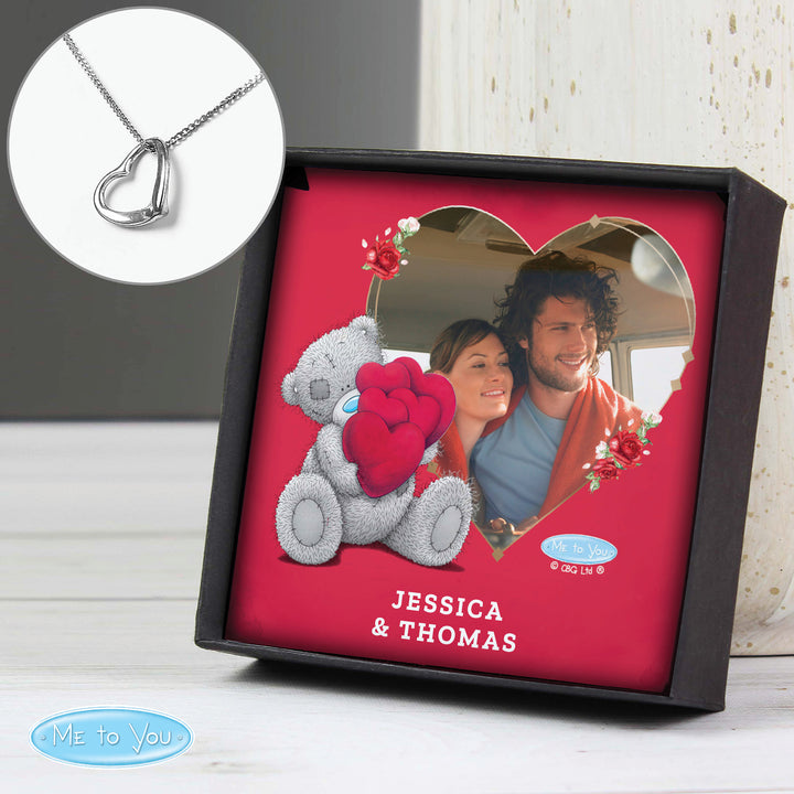 Buy Personalised Me To You Valentines Photo Upload Sentiment Silver Tone Necklace and Box available now at www.giftsfinder.co.uk