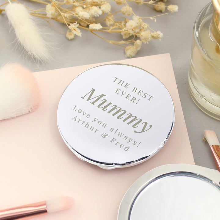 Buy Personalised Free Text Compact Mirror at www.giftsfinder.co.uk