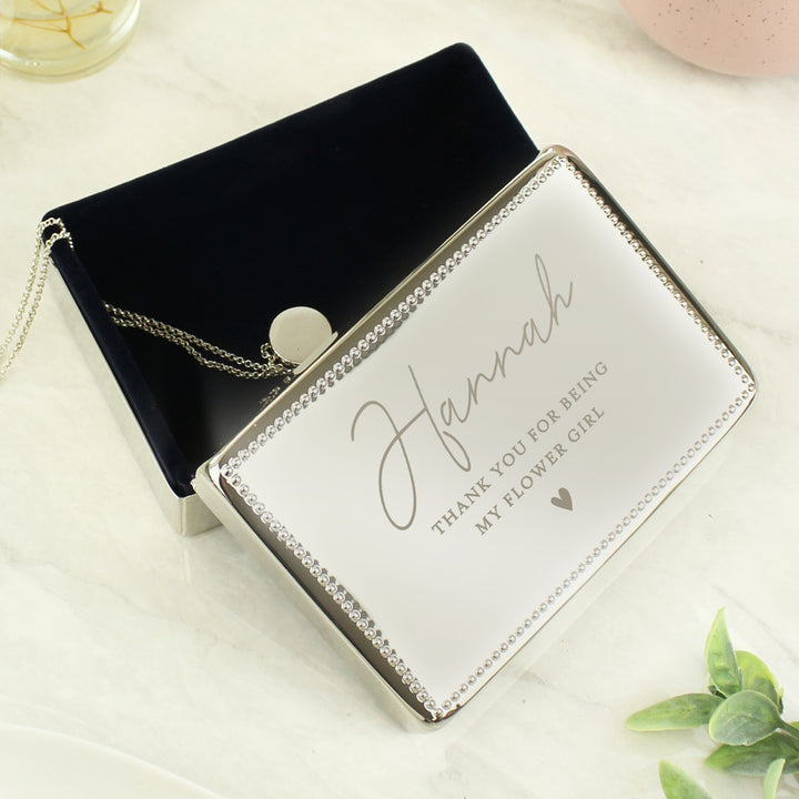 Buy Personalised Name and Message Rectangular Jewellery Box at www.giftsfinder.co.uk