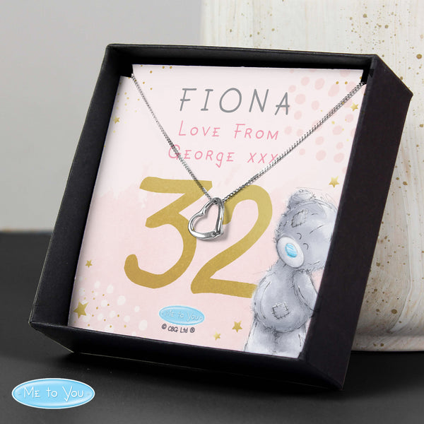 Buy Personalised Me To You Sparkle & Shine Birthday Sentiment Silver Tone Necklace and Box at www.giftsfinder.co.uk