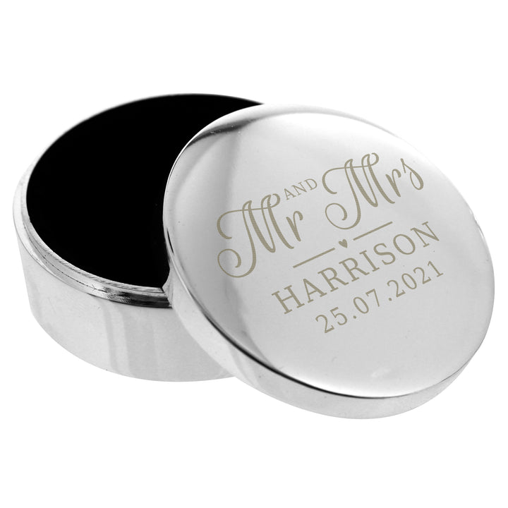 Buy Personalised Mr & Mrs Ring Box at www.giftsfinder.co.uk