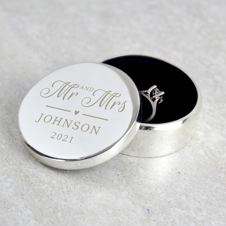 Buy Personalised Mr & Mrs Ring Box at www.giftsfinder.co.uk