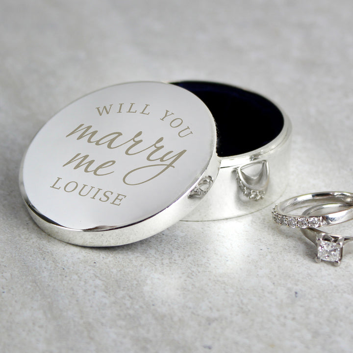 Buy Personalised Will You Marry Me Ring Box at www.giftsfinder.co.uk