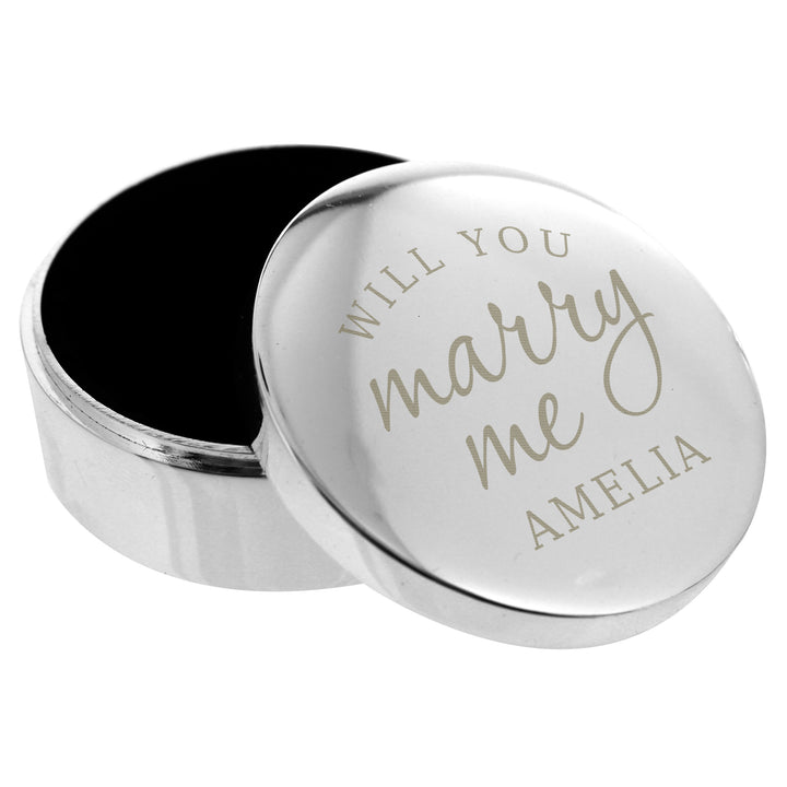 Buy Personalised Will You Marry Me Ring Box at www.giftsfinder.co.uk