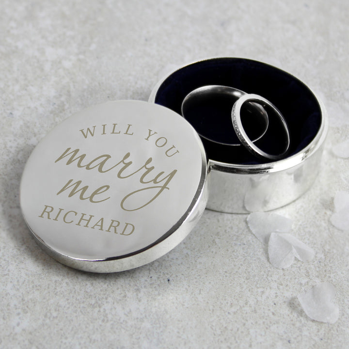 Buy Personalised Will You Marry Me Ring Box at www.giftsfinder.co.uk