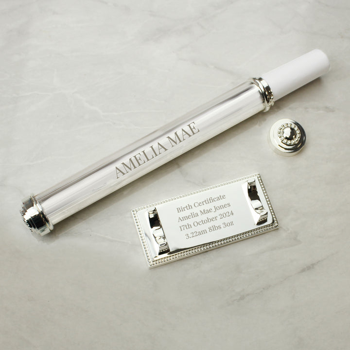 Buy Personalised Free Text Silver Plated Certificate Holder available now at www.giftsfinder.co.uk