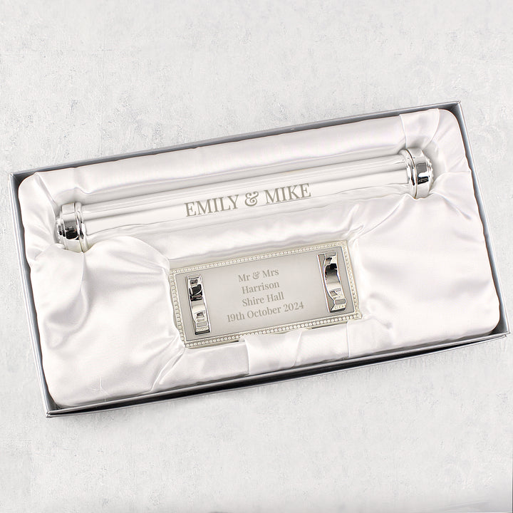 Buy Personalised Free Text Silver Plated Certificate Holder available now at www.giftsfinder.co.uk