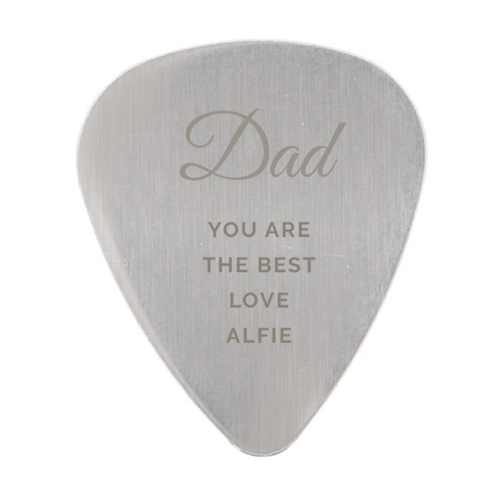 Buy Personalised Free Text Big Name Silver Plectrum available now at www.giftsfinder.co.uk