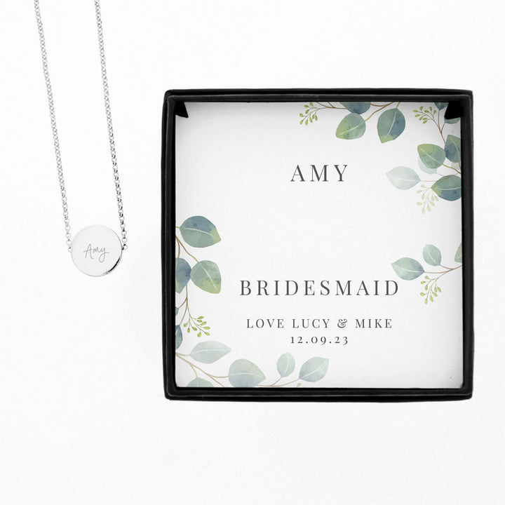 Personalised Botanical Sentiment Silver Tone Necklace And Box - part of the Gifts Finder Personalised Necklaces collection