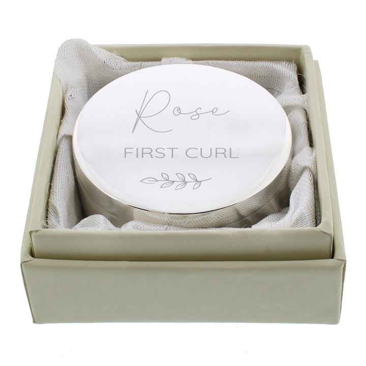 Buy Personalised Baby's First Tooth Or Hair Curl Trinket Box available now at www.giftsfinder.co.uk