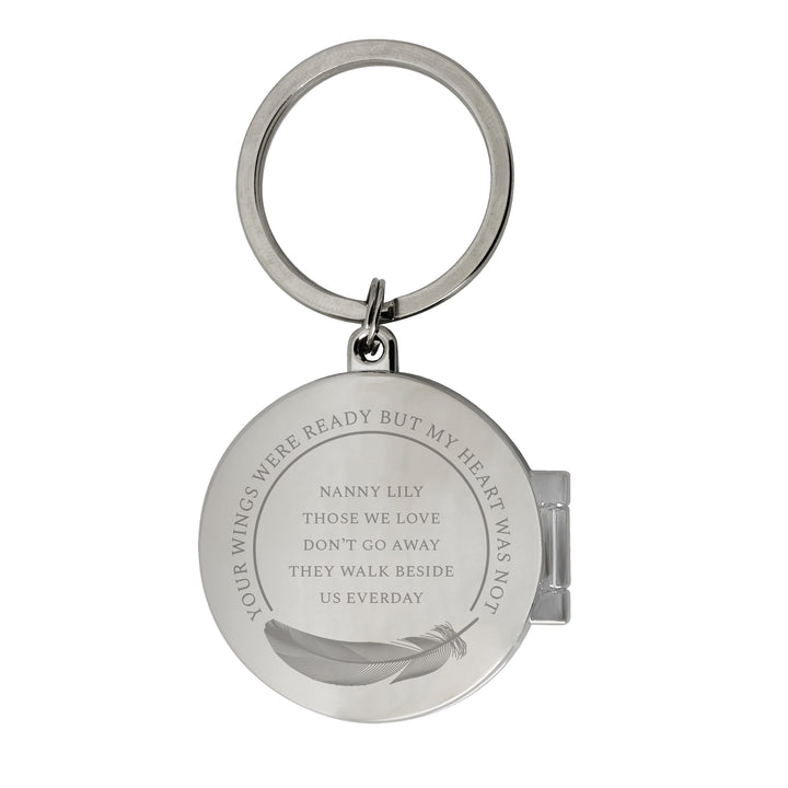 Buy Personalised In Loving Memory Round Photo Keyring available now at www.giftsfinder.co.uk